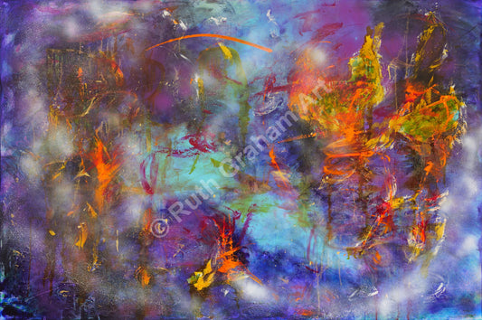 Contemporary abstract spacey art