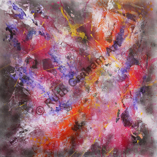 Vibrant Cosmic Abstract Art by Ruth Graham
